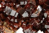 Deep Red Vanadinite Crystal Cluster - Large Crystals #368143-1